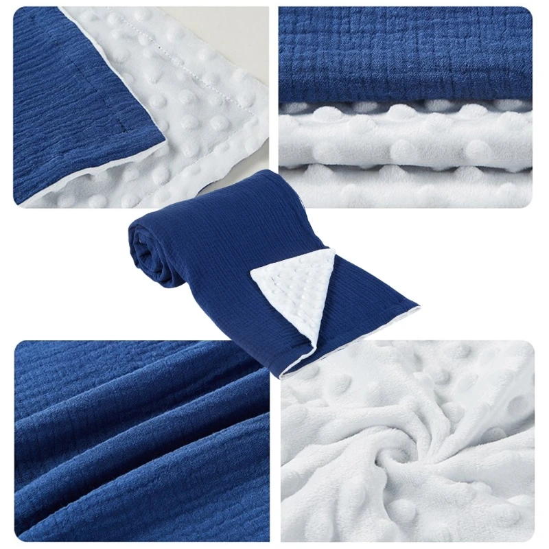Newborns Baby Blanket Double Layer Soft Warm Swaddles Wrap Lovely Children's Quilt Comfortable Receiving Blanket