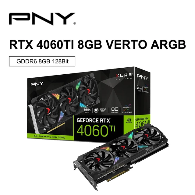 PNY NVIDIA GeForce RTX 4060 Ti XLR8 Gaming VERTO Overclocked