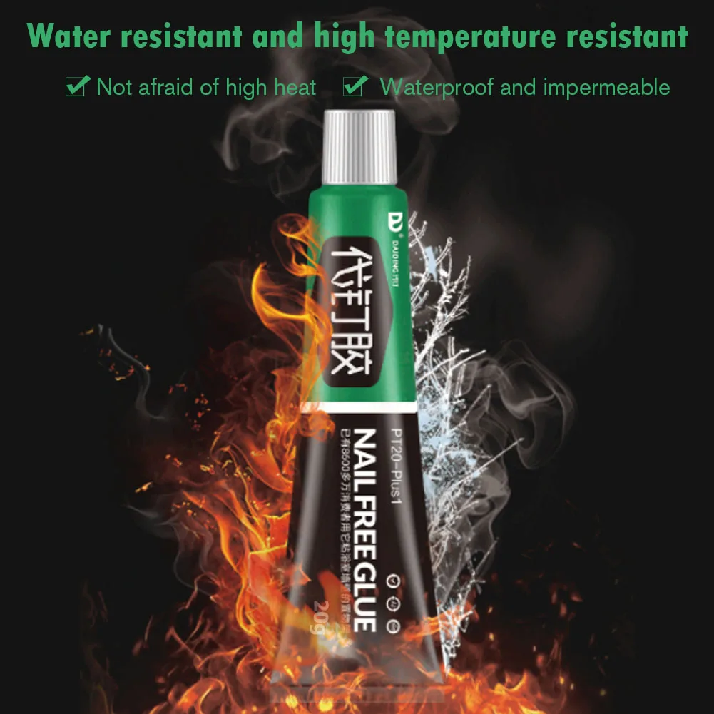 Description Picture 5 of item20g Nail Free Adhesive Quick Drying Strong Nail-Free Glue Mildew-Proof Household No Odor Multi-function for Bathroom Towel Rack