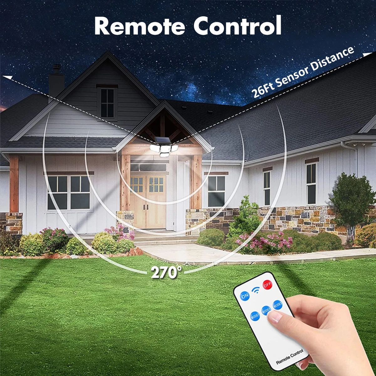 Luces Solares Para Exteriores Con Sensor De Movimiento, 100 LED - 1000