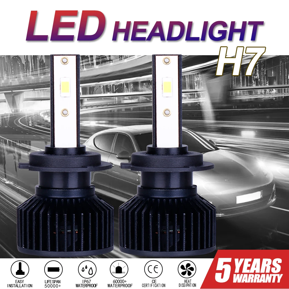 

H7 LED H4 H11 HB4 9006 9005 HB3 H1 H8 Car Headlight Bulbs CSP SMD 6000K White 56W 12V H3 H13 9007 9004 Auto Accessories