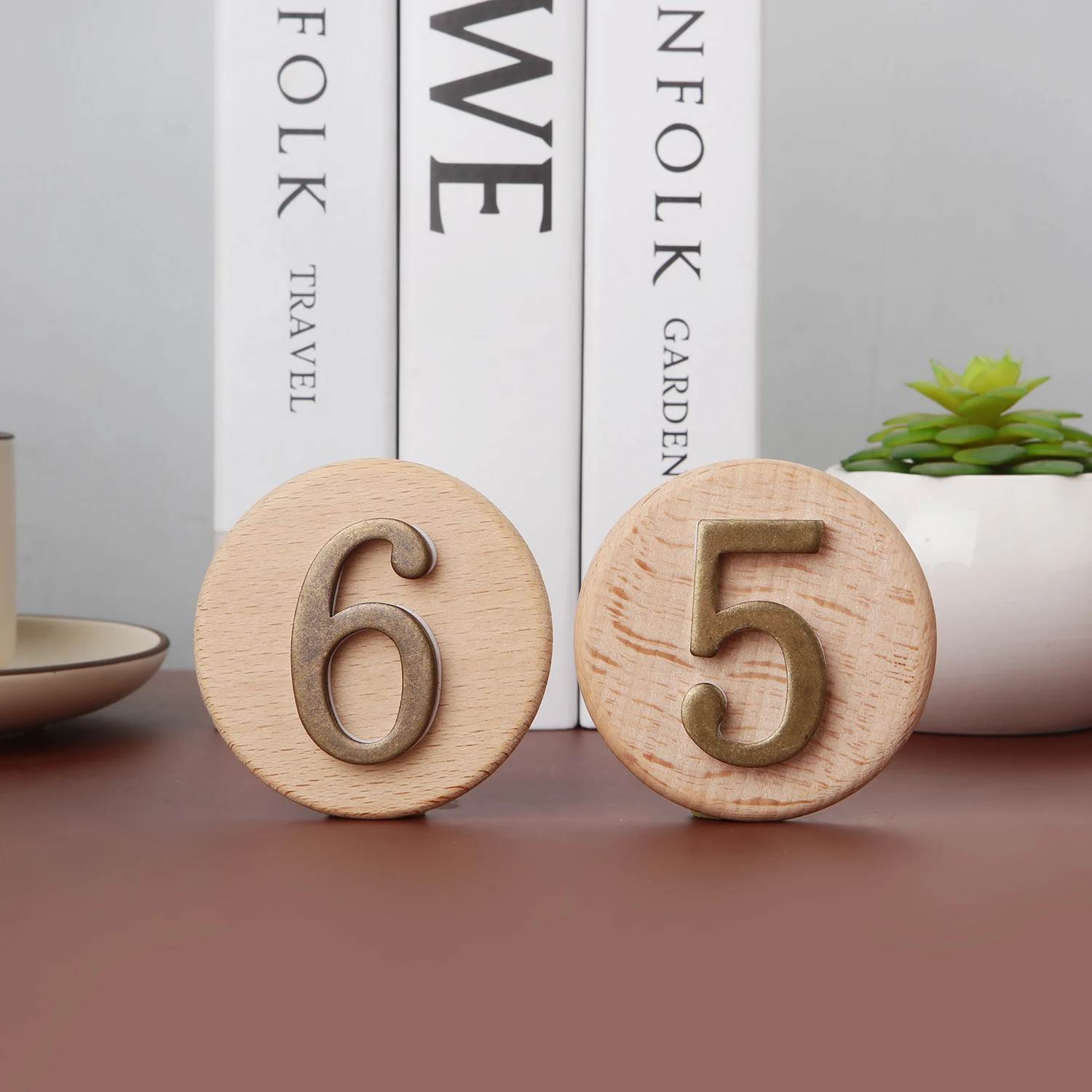 Magnetic Wooden Table Number Signs