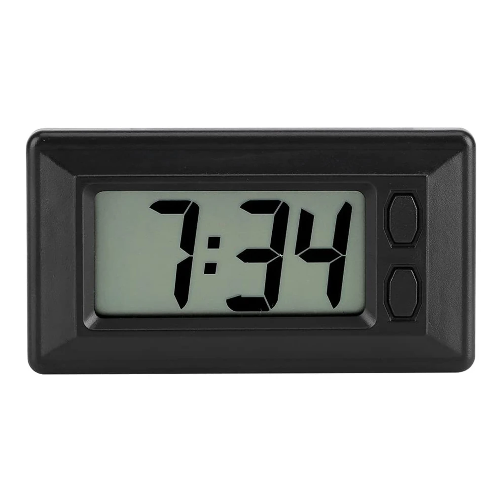 Self Adhesive Car Digital Clock Countertop Electric Automotive Small