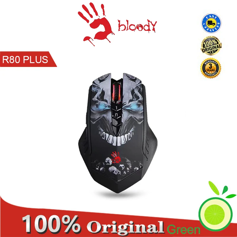 

A4Tech Bloody R80 PLUS Wireless mouse rechargeable esports game mouse CF/lol eating chicken macro