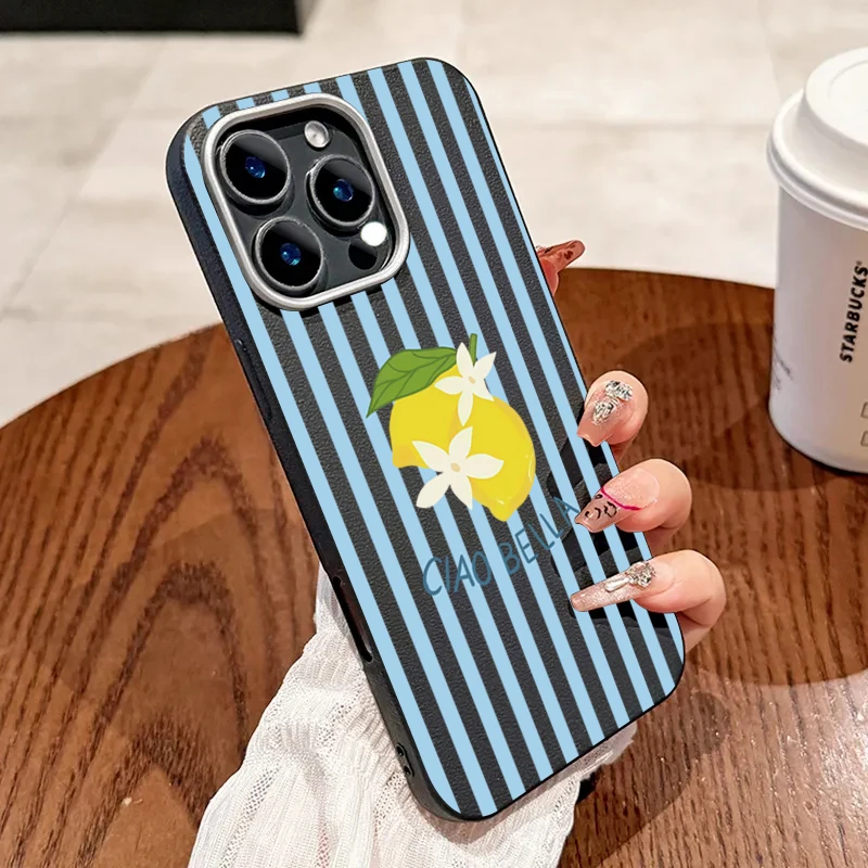 Lemon Leather Phone Case - Stylish and Durable Protection Cover