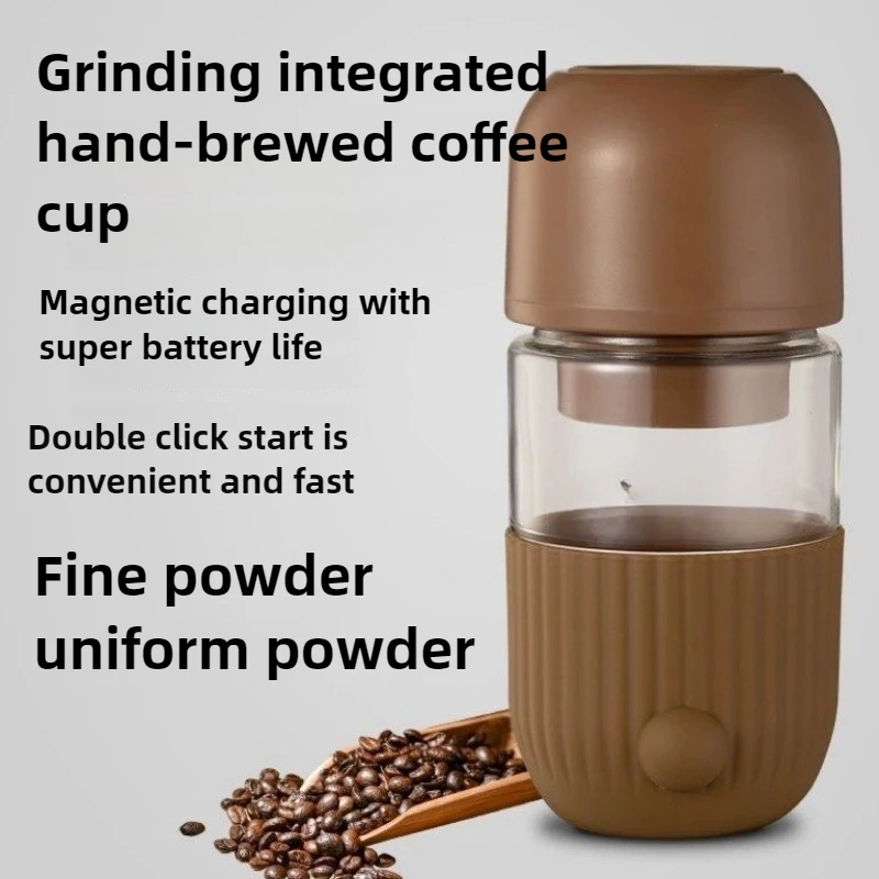 Automatic Grinding Integrated Coffee Machine Portable Multi-function Capsule Coffee Machine High Temperature Glass Household