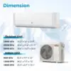 36K BTU 4 Zone 9K 12K BTU 21.5 SEER2 Mini Split Air Conditioner Work with Alexa 2