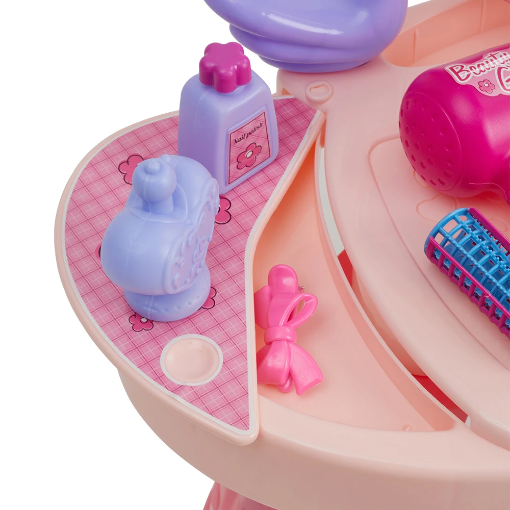 Children's dressing table toy set with stool, mirror, drawer Children's dressing table girl exquisite gift game makeup table