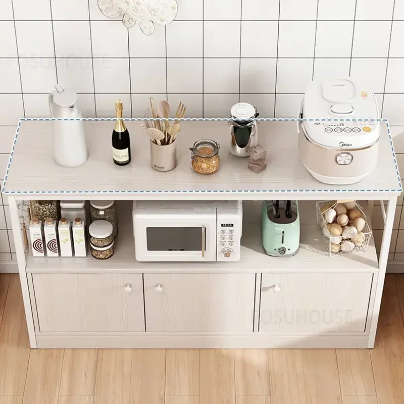 Nordic Multi-layer Kitchen Cabinets Modern Kitchen Furniture Home living room Storage Cabinet with Door Wooden Storag Rack Y 4