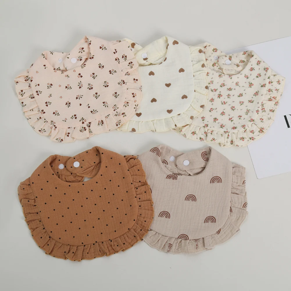 Floral Muslin Baby Bibs 6