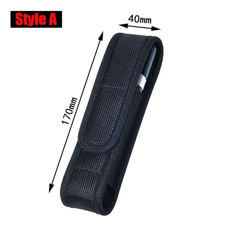 New Portable Nylon Flashlight Bag Black Adjustable LED Torch Holster Flashlight Pouch Hunting LED Torch Holster Waist Bag