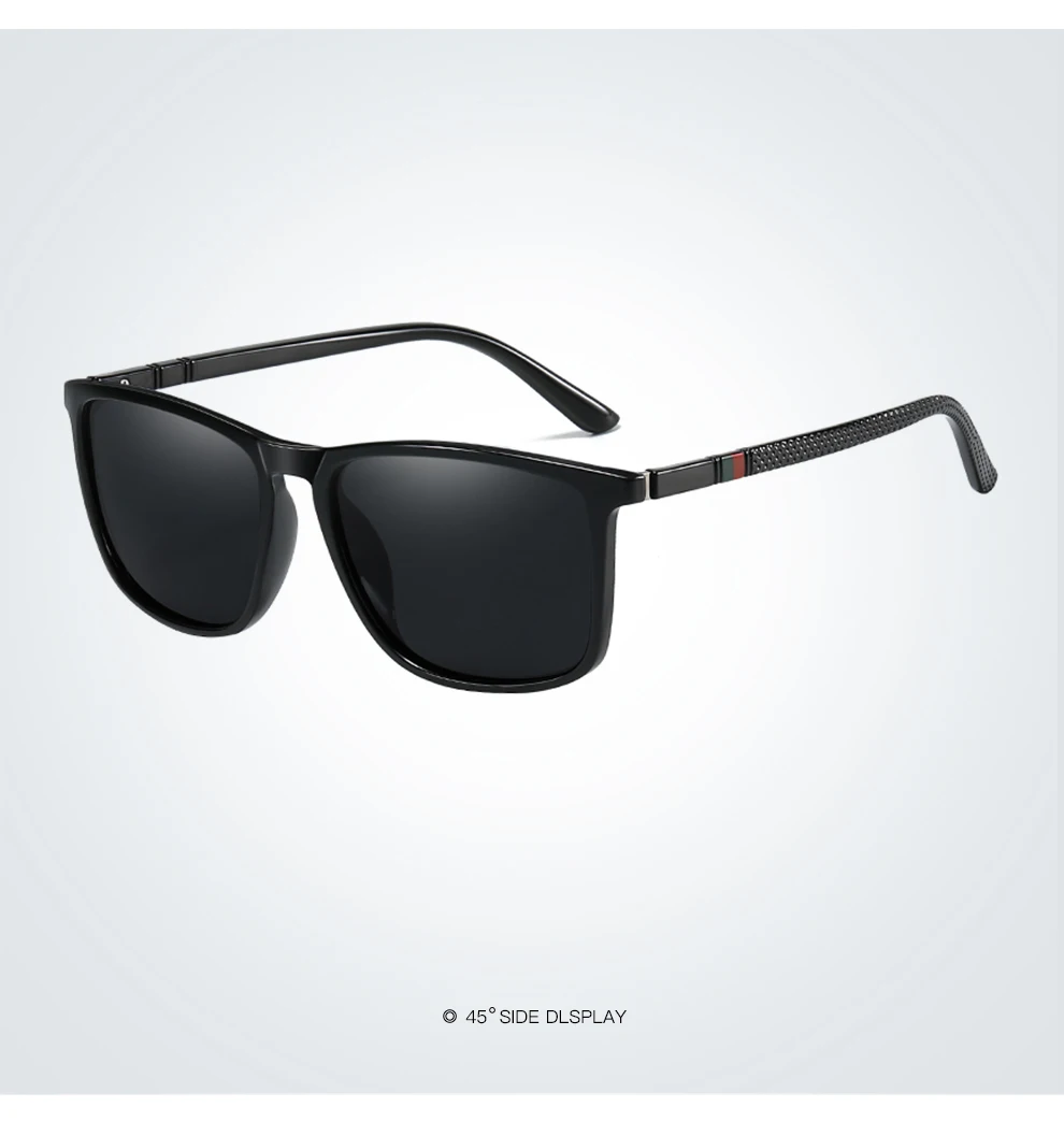 Vintage Square TR90 Frame Polarized Sunglasses Men Women Luxury Brand Designer Sun Glasses Driving Travel Retro Eyewear UV400
