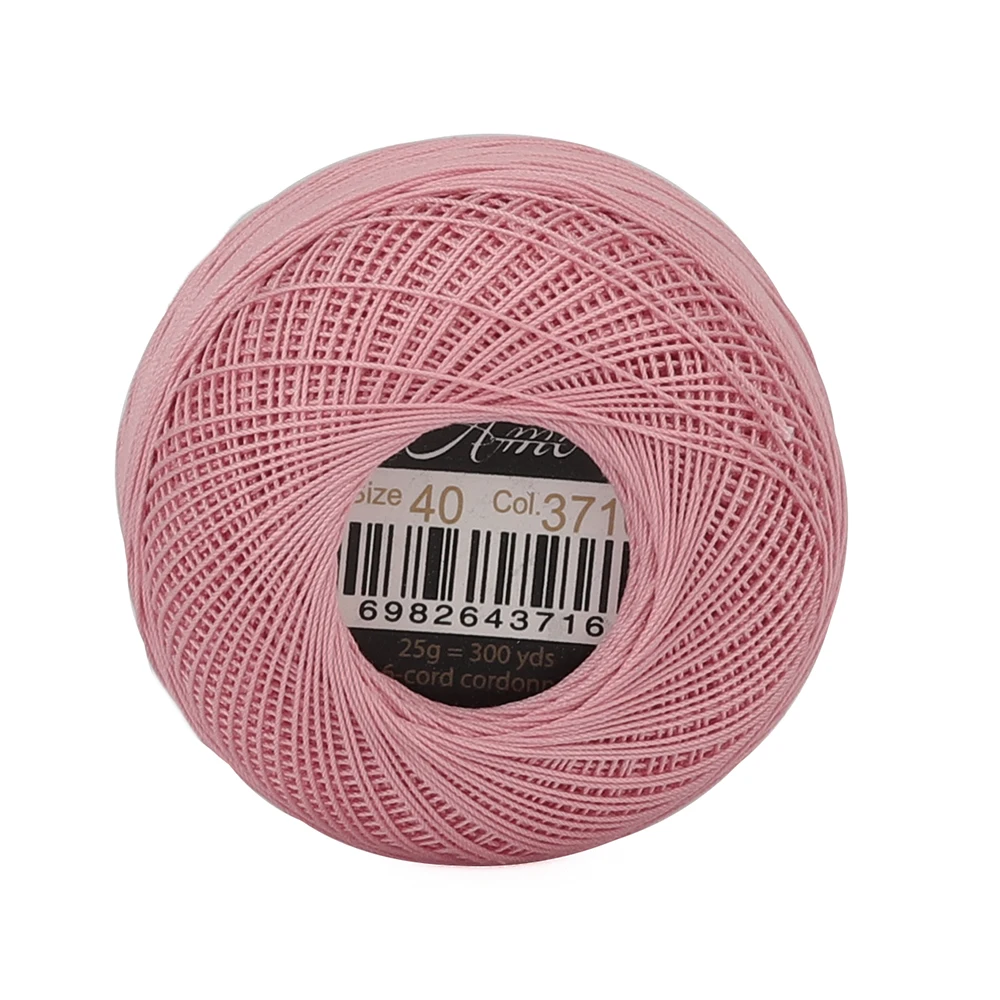 Premium 40-Size Double Mercerized Egyptian Cotton Crochet Thread – Perfect for Tatting Projects, 25g Ball, 300 Yards, Available in 56 Vibrant Colors
