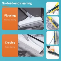 Brosse de nettoyage 3 en 1, brosse de nettoyage pour le nettoyage de la salle de bain avec manche Long, brosse rotative pour sol, brosse pour crevasses 3