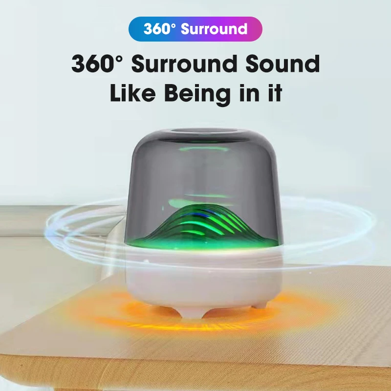 MINI Bluetooth Speaker Portable Outdoor Loudspeaker Wireless Column 3D Stereo Music Surround Waterproof With LED Lights Audio |
