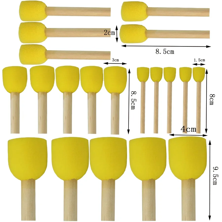 Ensemble de tiges d'éponge en céramique, Sculpture absorbant l'eau, outils de poterie, bricolage artisanat, accessoires de fabrication manuelle, 4/20 pièces 1
