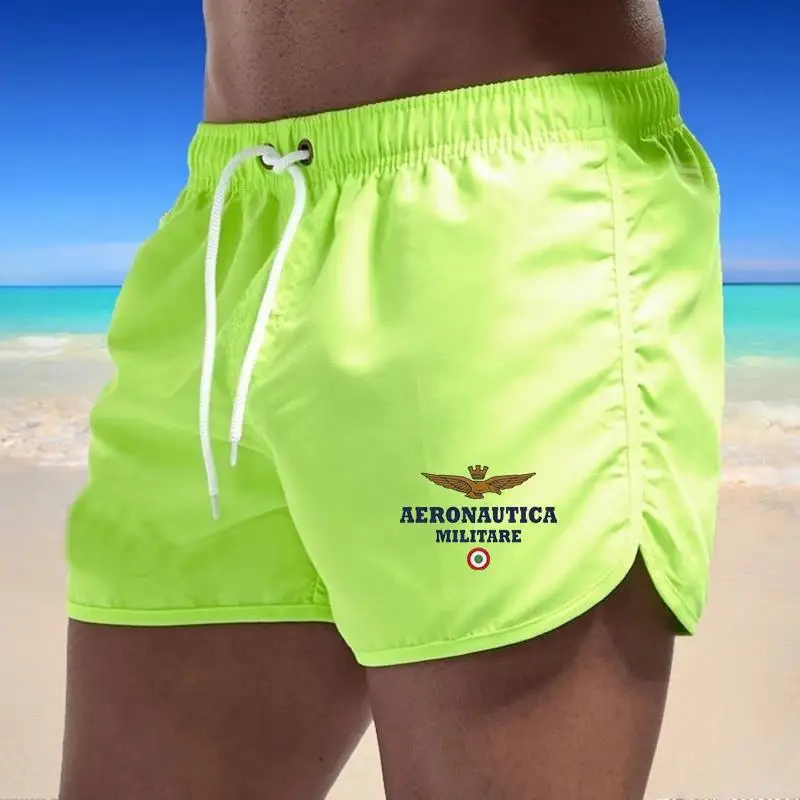 2024 Men's Fashion Printed Swimming Shorts Quick-Drying Beach Suit Breathable Drawstring Pocket 5