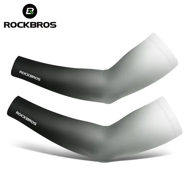 ROCKBROS  Arm Sleeve Breathable Quick Dry UV Protection Cycling Sport Sleeve Ice Fabric Sunscreen Sports Wear Fitness Arm Sleeve - Image 19
