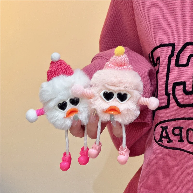 

Cute Cartoon Plush Sunglasses POMPON Bluetooth Headset Cover for Airpods 1 2 3 Pro Pro2 Headphone Cover Wireless Earphone Box