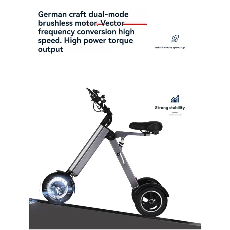 Folding Ultra-light Portable Lithium Battery Electric Tricycle Adult Elderly Women Fashion Mini Miniature Scooter