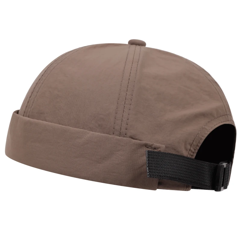Mode Schnell Trocknend Kuppel Melone Kappe Männer Frauen Mode Vintage Brimless Hut Hip Hop Vermieter Hut Unisex Einfarbig Kurze Kappe – Detail 6