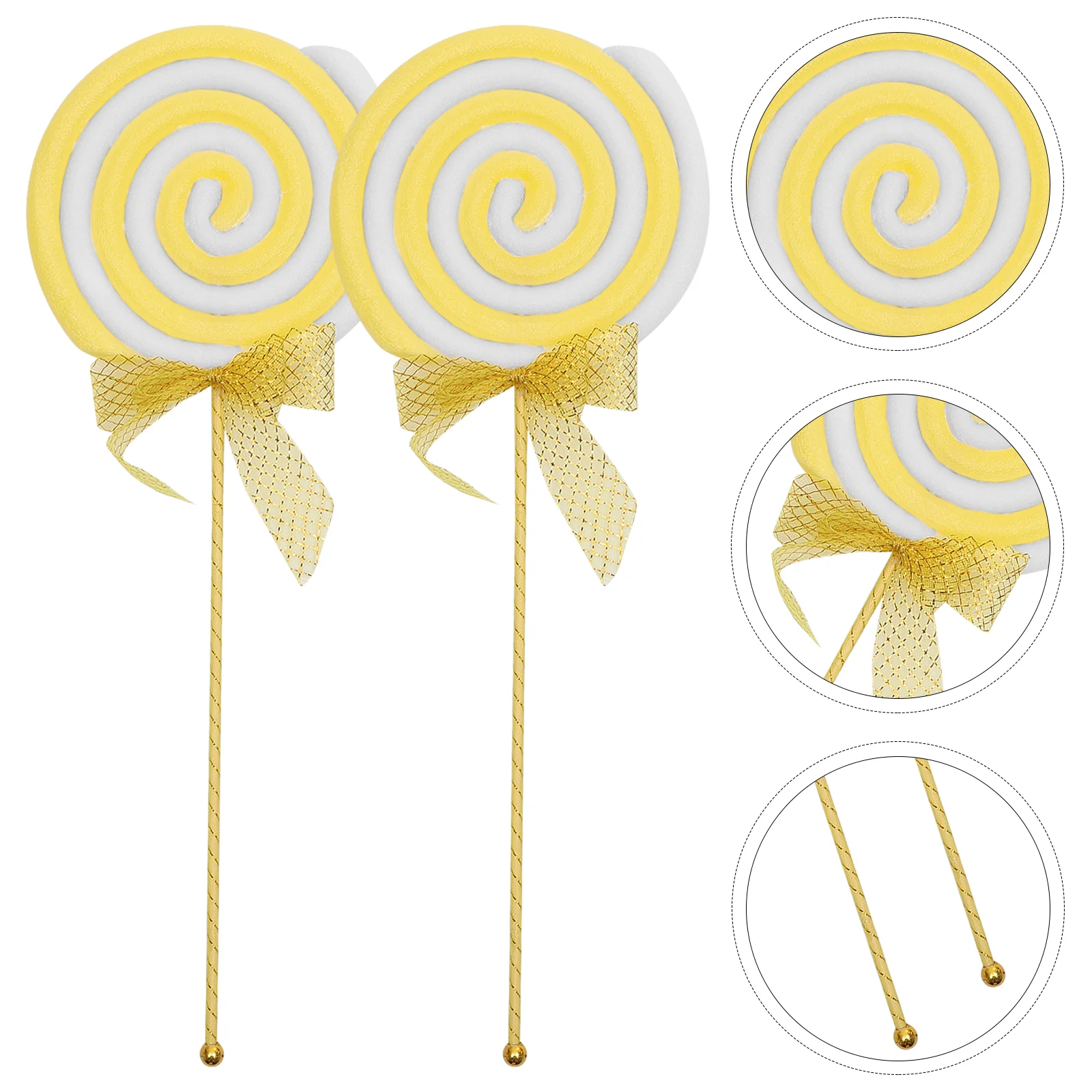 

Lollipop Decoration Large Candy Ornaments 2Pcs Realistic Fake Lollipop Model Simulation Candy Photo Props Party Favors Wedding