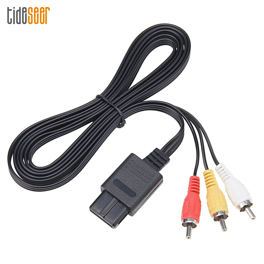 1.8M 6Ft Rca Av Tv Audio Video Cavo Stereo Per N64 Snes Gamecube Ngc Per Connettori Cubo Di Gioco Nintendo 64
