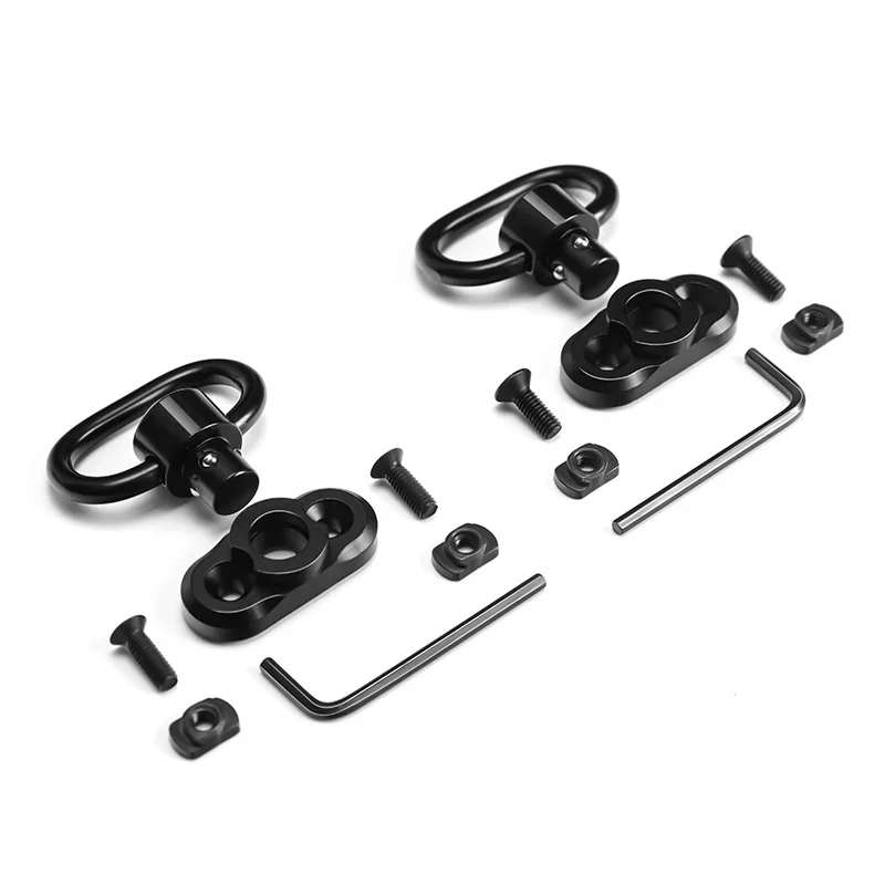 Metal QD Release 1.25 Inch Sling Mount 2-point anchors Strap Attachment Hook For Hunting