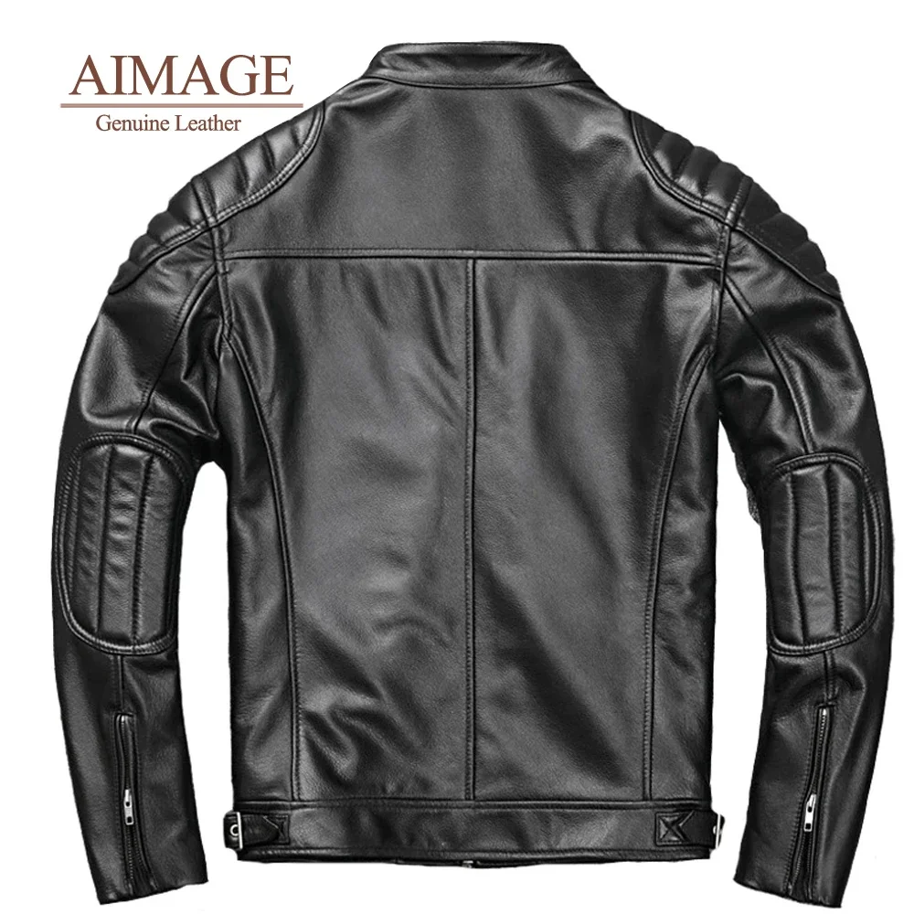 

6xl leather coat кожаная куртка мужская Men Classic A2 Cowhide Coat Genuine Leather Jacket good Quality veste cuir homme 197