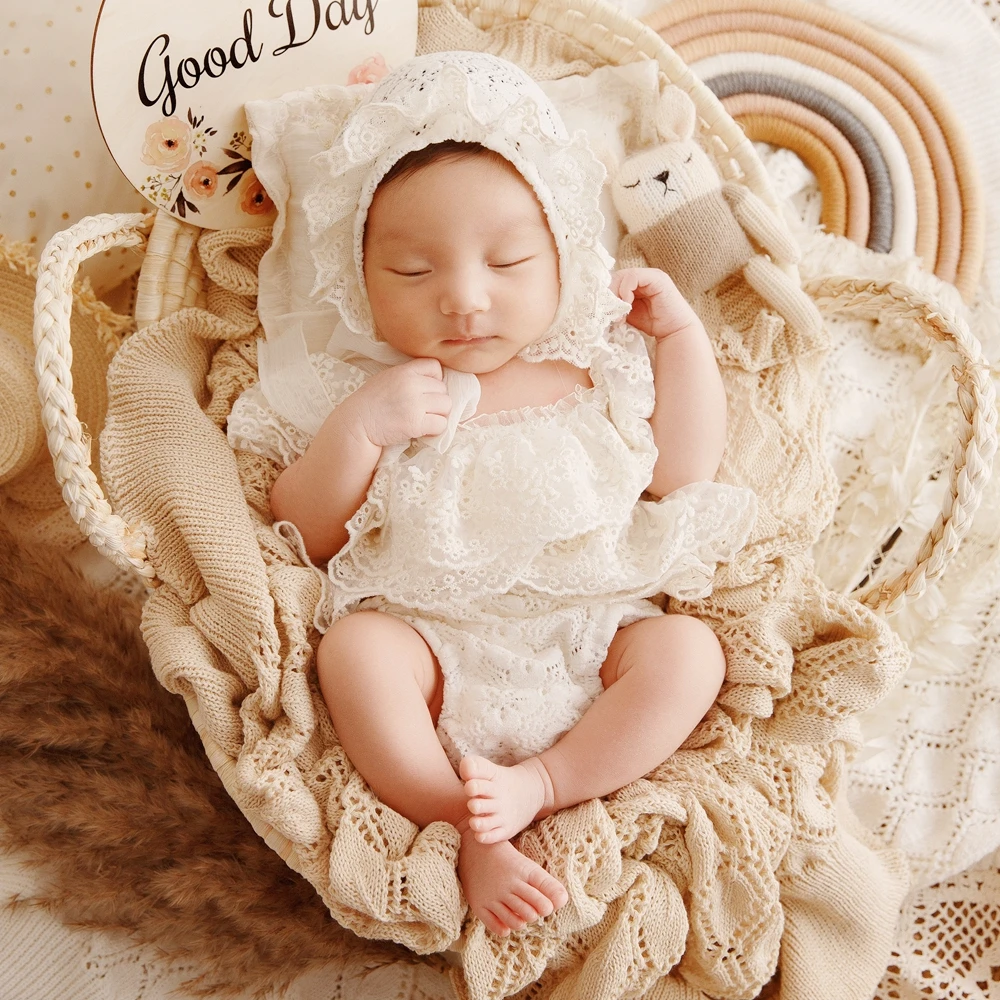 Baby Girl Lace Romper Newborn Photography Props Lace Newborn