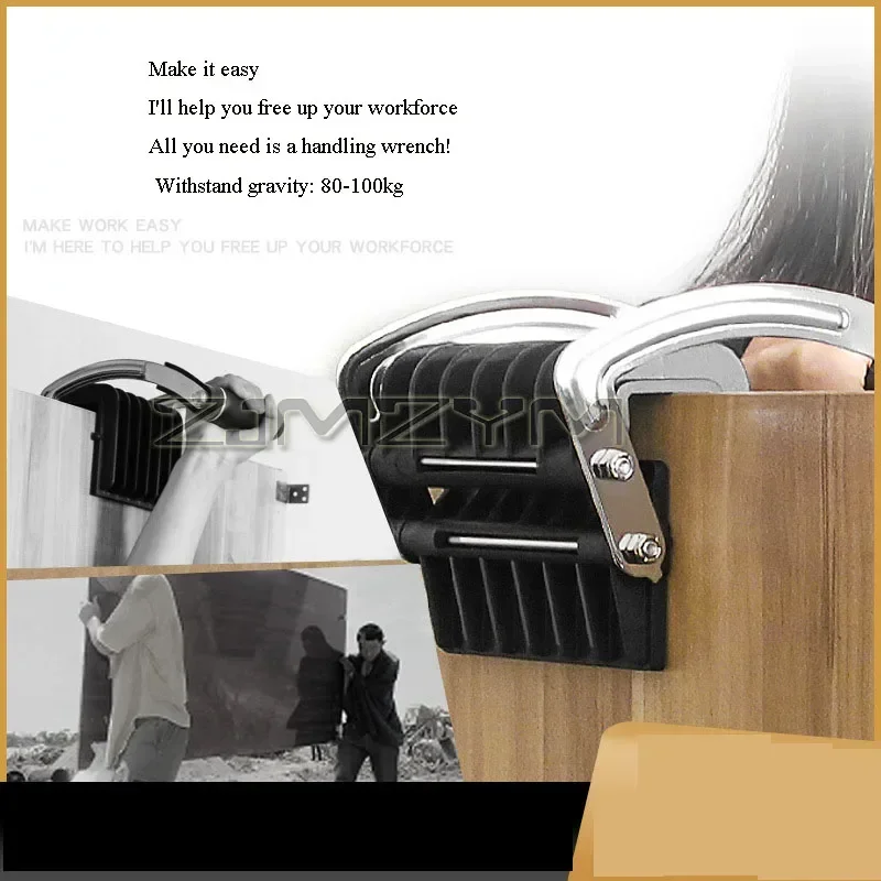 Panel Plywood Lifter Glass Carrier Ergonomic Flat Glass Bracket Handheld Clamps Wood Board Lifter Three-clamp Carrying Tile Tool