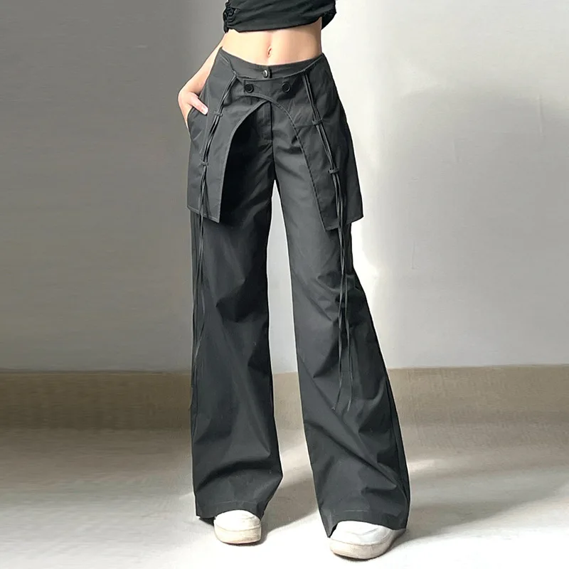 Happylisa Women Pants Straight Pant Loose Ladies Lazy Style Low Waist Chic Hot Streetwear Sexy Female Trousers  die Hose P23