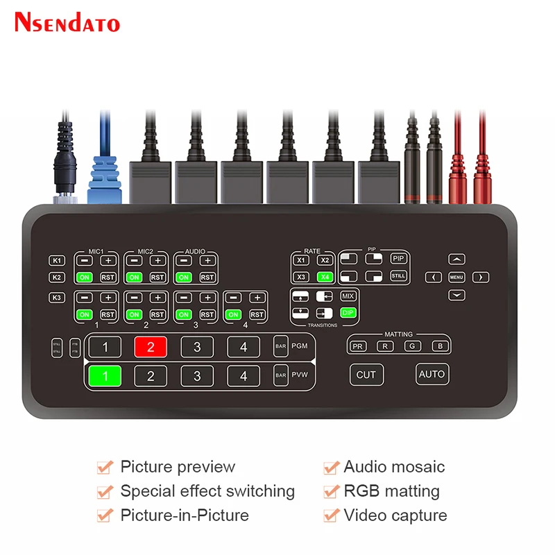 HDMIUSB20VideoMixerSwitcherCaptureCardBoxWithHDMIInputRGB