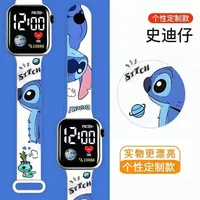 Nouveau dessin animé couleur imprimé étudiant LED montre électronique à la mode imprimé carré Y1 bouton montre électronique 3