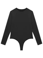 Mens One Piece Thongs Leotard Sleepwear Rompers Round Neck Long Sleeve Press Buttons Bodysuit Casual Wear High Cut Nightwear - Image 3