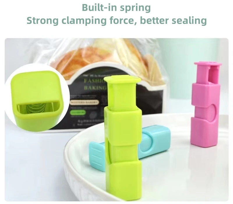 Description Picture 3 of itemFood Sealing Clips Bread Storage Bag Clips For Snack Wrap Bags Spring Clamp Reusable Kitchen Organization Sealing Clamp