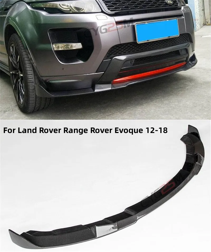 thumbnail image 1 of Para Land Rover Range Rover Evoque 2012 2013 2014 2015 2016 2017 2018 Alerón de parachoques delantero de fibra de carbono real, 1 of 4