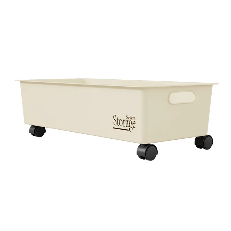 Space-Saving Bookcase Books Under-Desk Rolling Storage Box With Wheels Magazine Rack Organizer Organizing Accessories Office