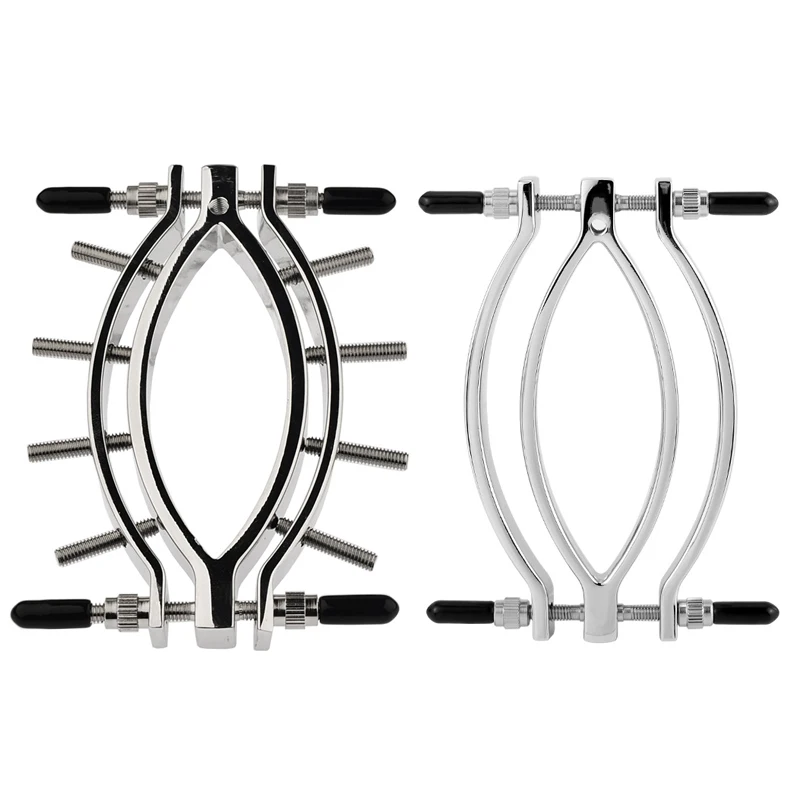 2 Types Stainless Steel Labia Clamp with Spikes Vaginal Expander Clitoris G-spot Flirt Fetish Bdsm Sex Toy Women