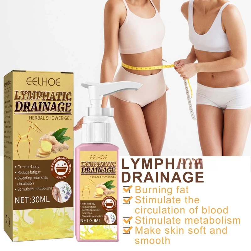 Lymphatic Drainage Slimming Shower Gel Deep Cleansing Waist Shaping Belly Weight Lost Firming Skin Moisturizing Body Bath care