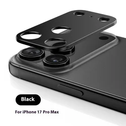 Aluminum Metal Rear Camera Lens Protector with Lens Cover and Screen Protection Rings (For iPhone 17ProMax)