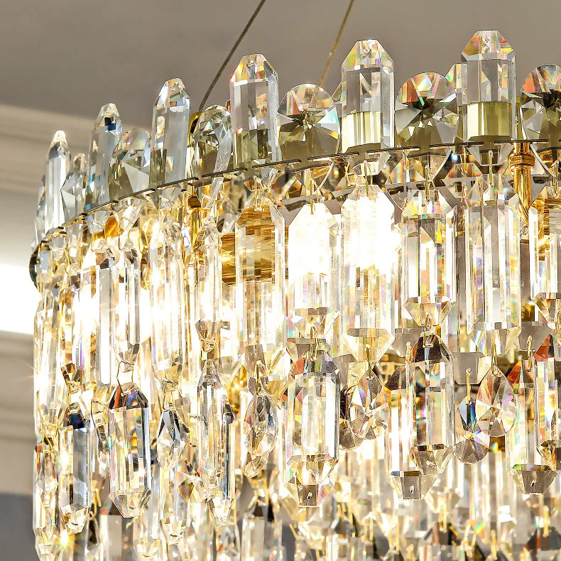 Modern Luxury Crystal Pendant Light LED Chandelier Living Room Kitchen Lamp Home Decor Decorative Ceiling Lighting Light Fixture 4