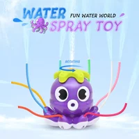 Water Sprinkler Octopus Toys Outdoor Water Toys for Kids Bathtub Games Automatic Rotating Sprinkler Children Octopus Bath Toy 2