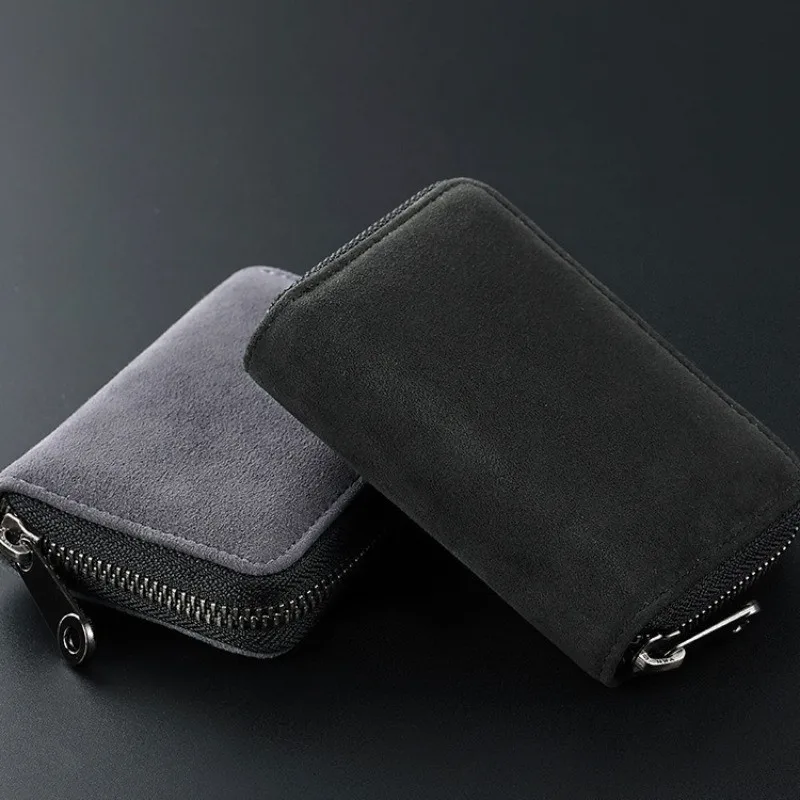 오르간 카드 홀더 RFID 도난 방지 여성용 카드 홀더 남성용 카드 홀더 다기능 지퍼 소형 지갑