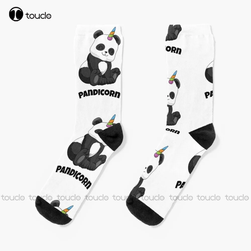 

Pandicorn Unicorn Panda Lover Bear Rainbow Girl Socks Mens Socks 360° Digital Print New Popular Comfortable Best Girls Sports