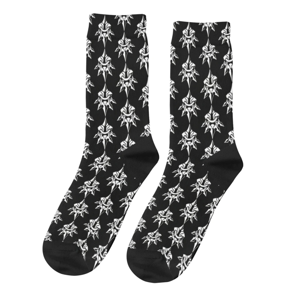 

NieRAutomata YoRHa White Command Insignia Corner Socks New 3D Print Funny Harajuku Unisex Middle Tube Socks