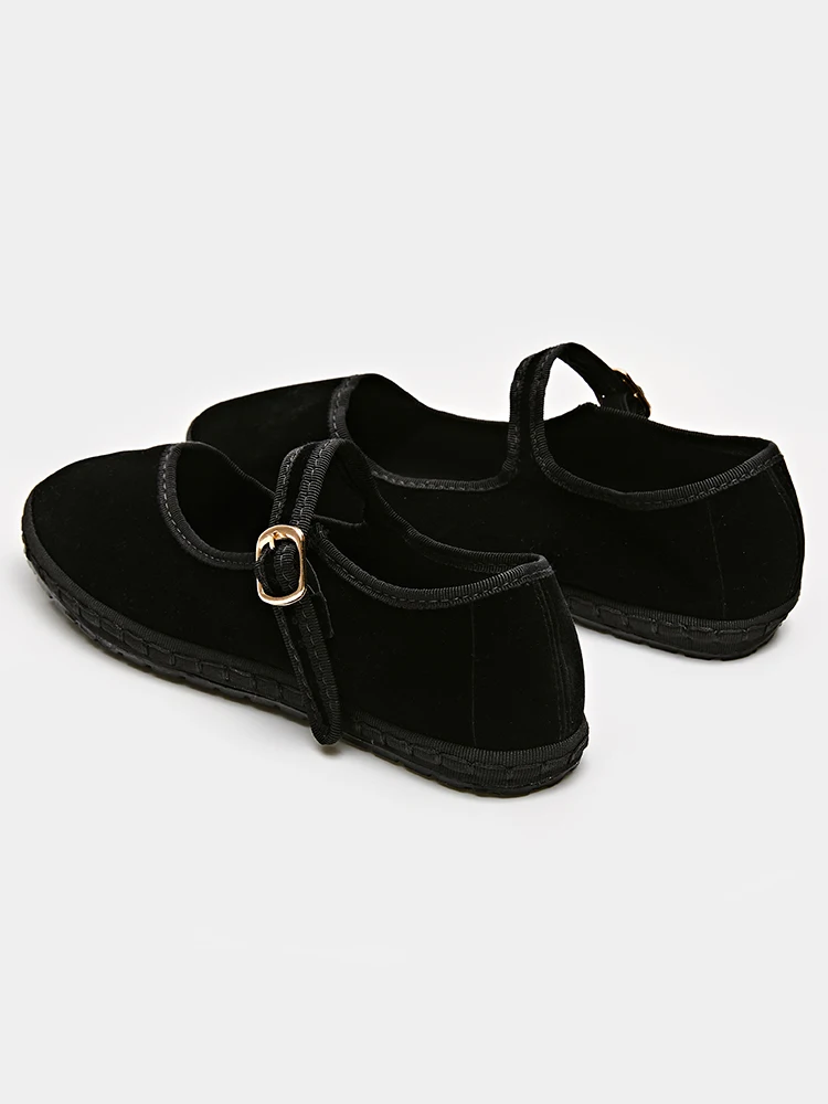フラットシューズ ^custommade^ 2cm Velvet Mary Jane Flat Monet CW0059PK Velvet Mary Jane Shoes for Women Hand Stitch Casual