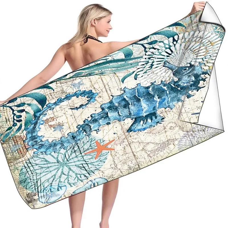 Retro Gorilla Beach Towel - Oversized Microfiber, Quick Dry, Sand Free, For Travel, Pool, Camping - View #13