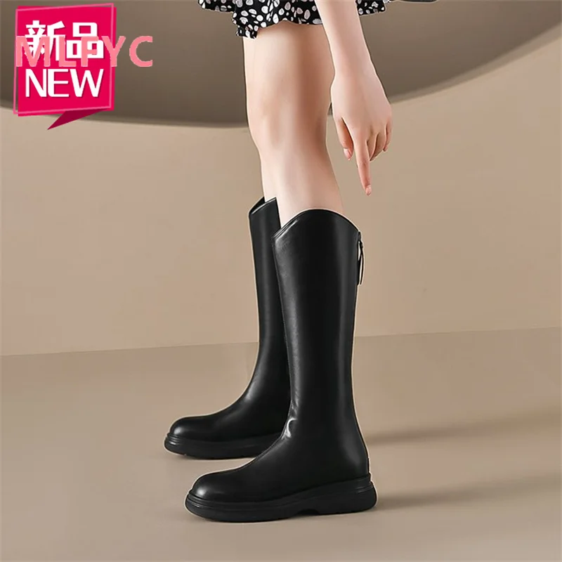 Autumn and Winter New High Boots Thick Heel Thick Sole Fashion Boots Over Knee Fashion Net Red Widened Long Sleeve Knight Boots