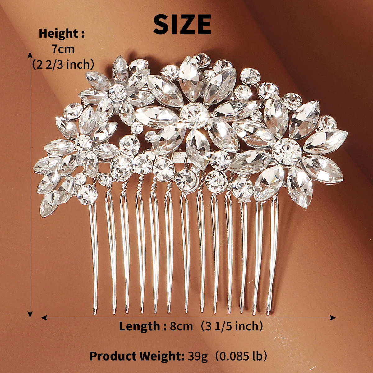 Sf4b6ef3b1c22457bbbfab06132f3eb638 Bridal Wedding Hair Accessories Crystal gold Silver Color Hair Combs for Women Bride Headpiece Party Jewelry Bridesmaid Gift Mallzona